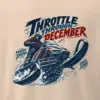 "Throttle Through December" Men's Oversized Heavyweight Crewneck T-Shirt