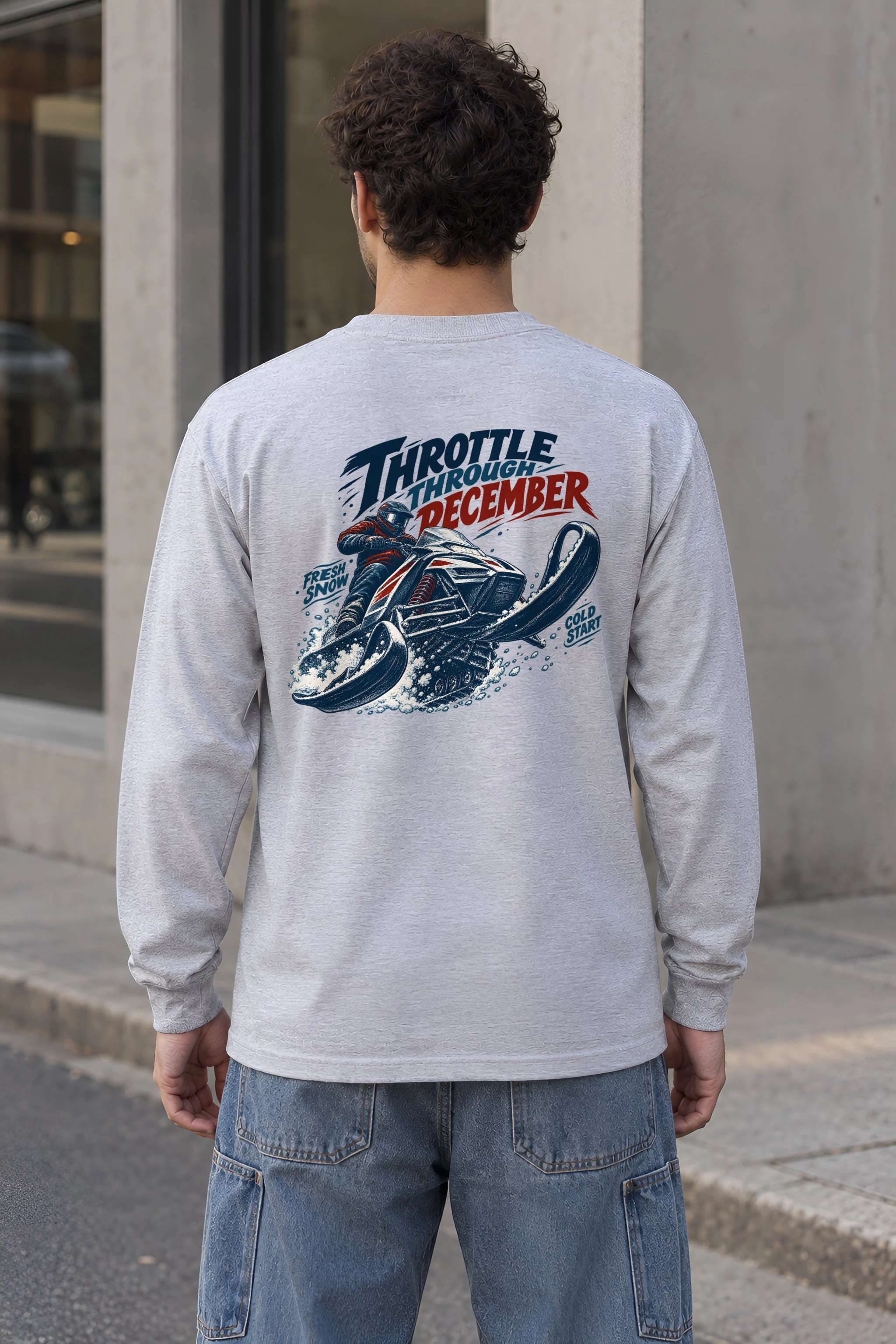 "Throttle Through December" Unisex Longsleeve T-shirt