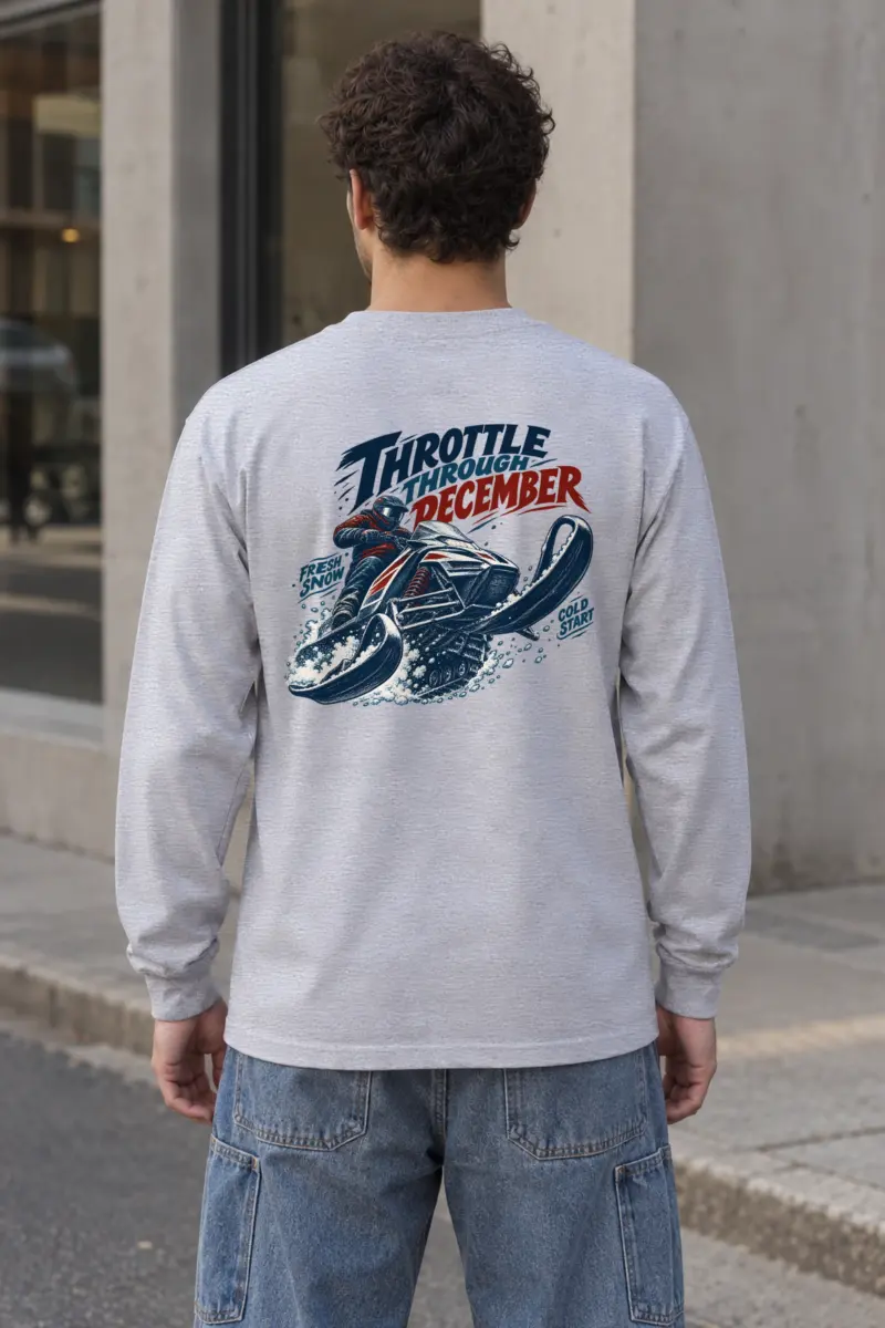 "Throttle Through December" Unisex Longsleeve T-shirt