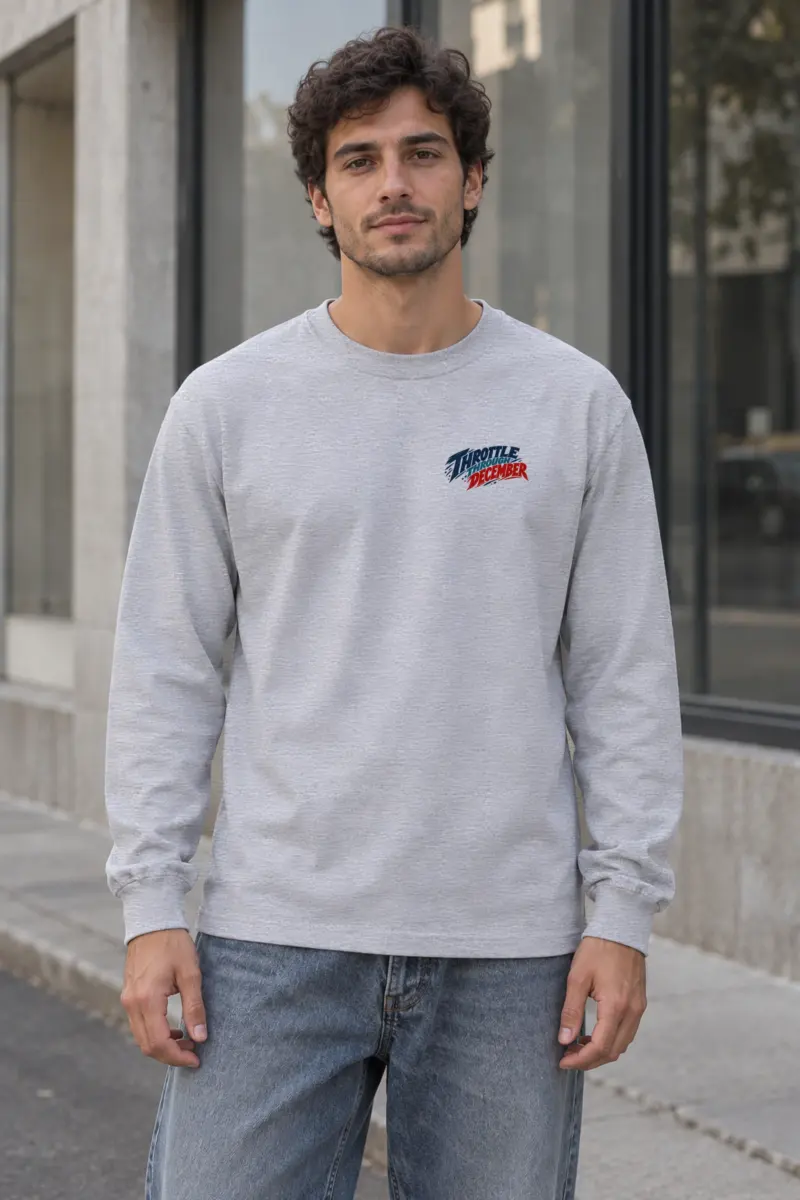 "Throttle Through December" Unisex Longsleeve T-shirt