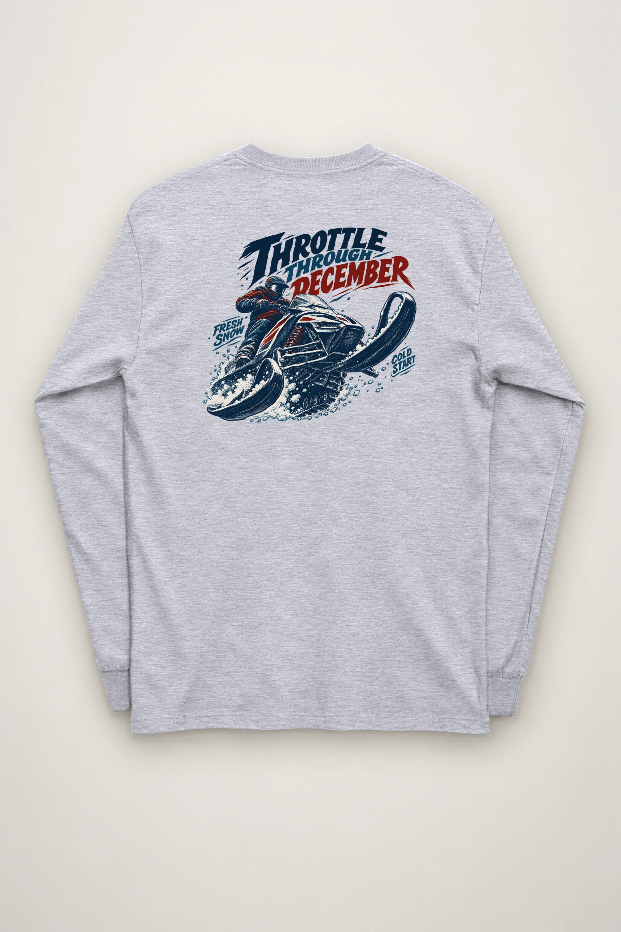 "Throttle Through December" Unisex Longsleeve T-shirt