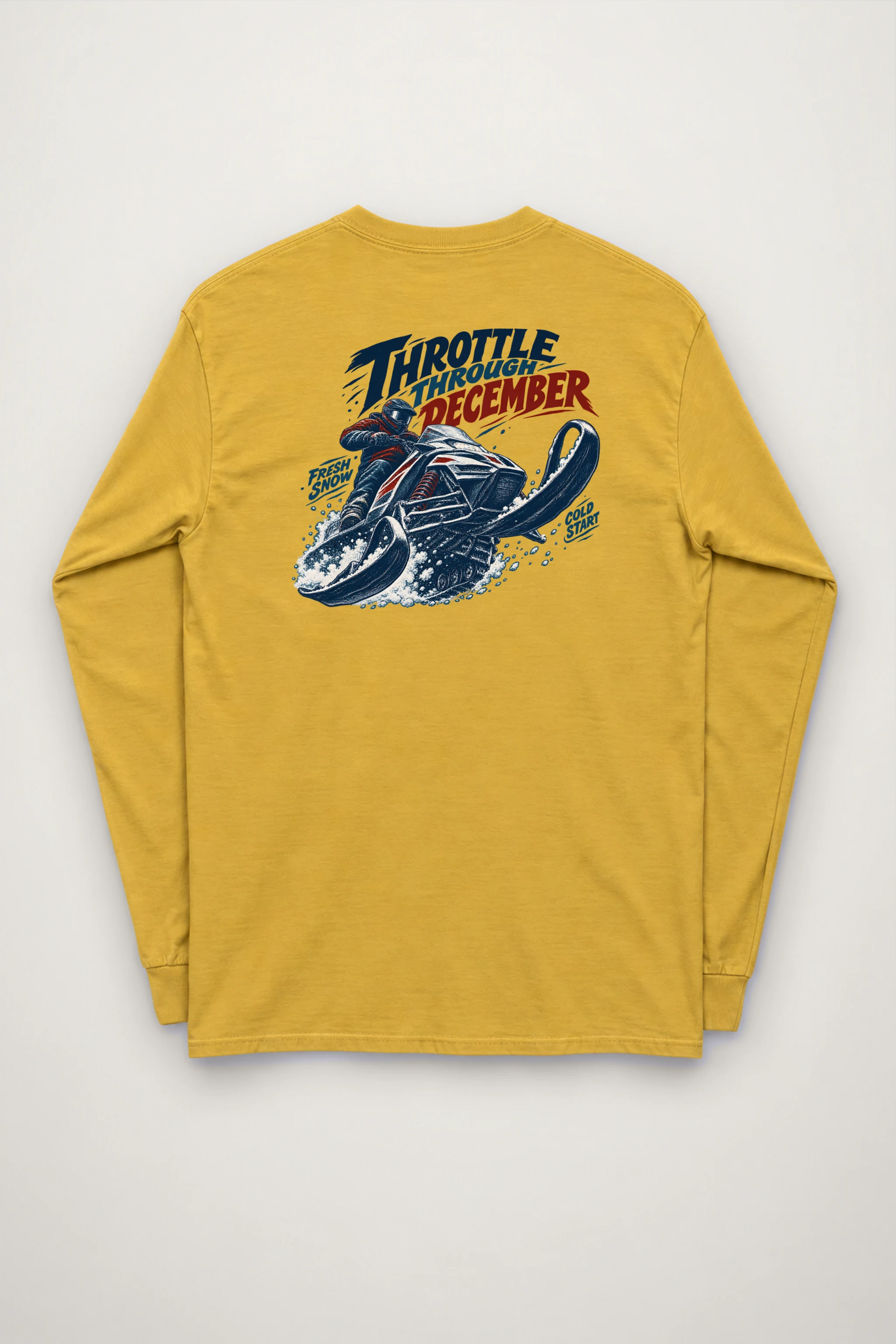 "Throttle Through December" Unisex Longsleeve T-shirt