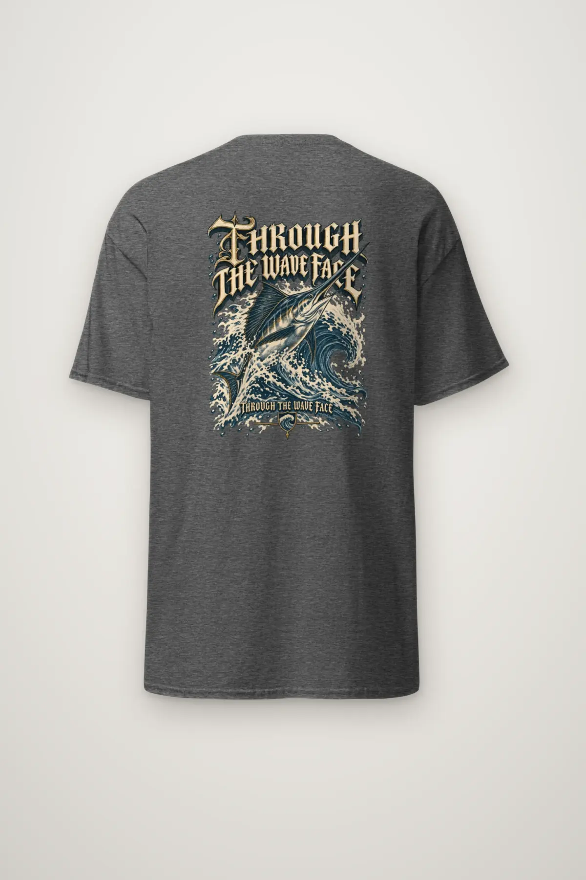 "Through the Wave Face" Heavyweight Unisex Crewneck T-shirt
