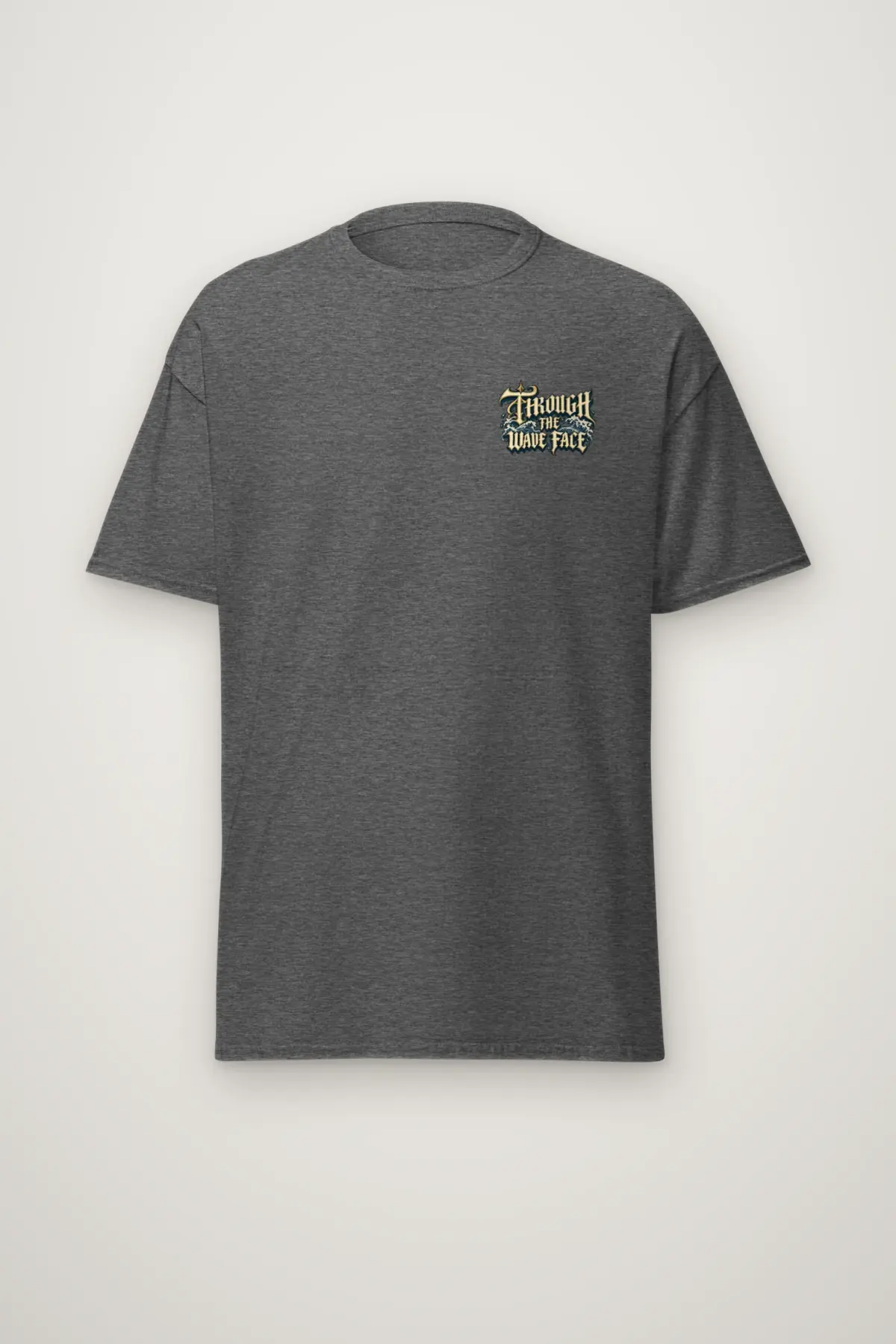 "Through the Wave Face" Heavyweight Unisex Crewneck T-shirt