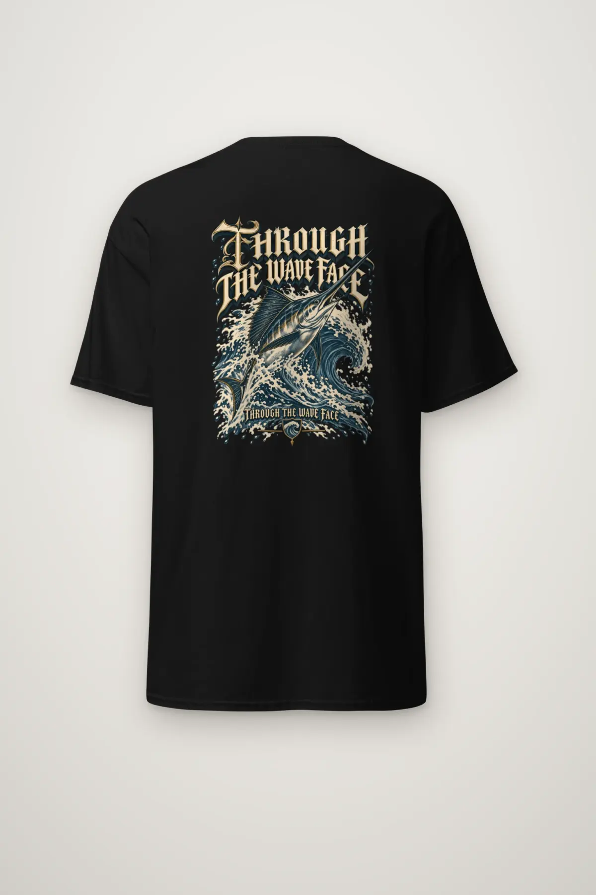 "Through the Wave Face" Heavyweight Unisex Crewneck T-shirt