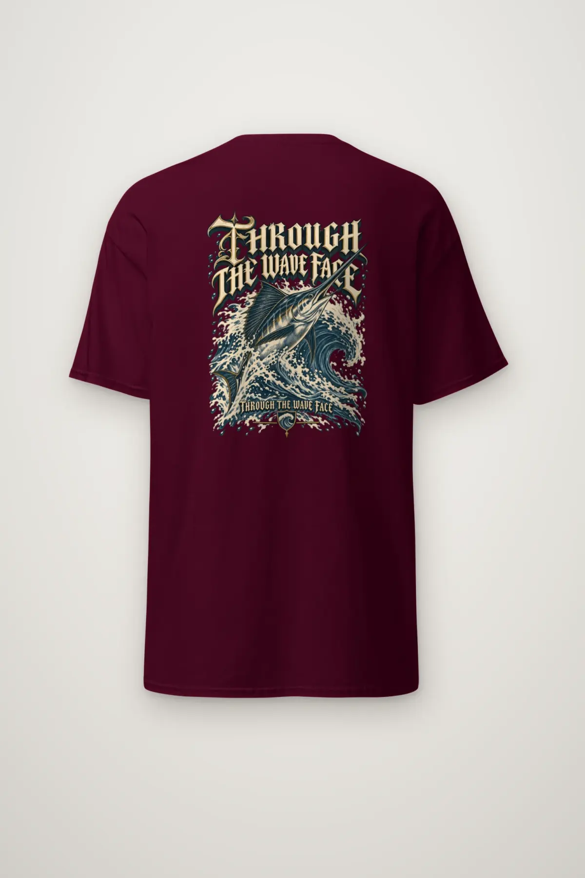 "Through the Wave Face" Heavyweight Unisex Crewneck T-shirt