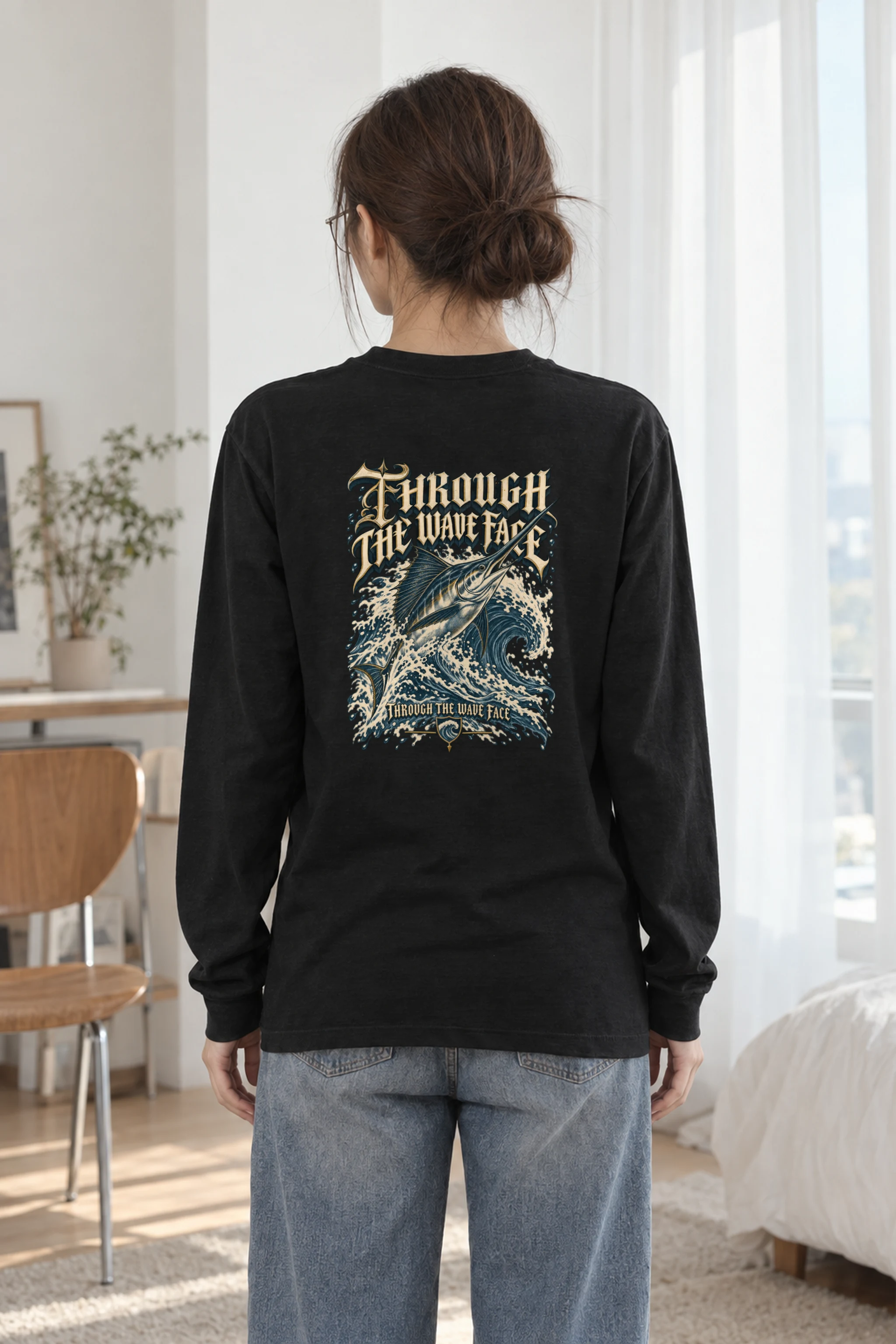 "Through the Wave Face" Unisex Longsleeve T-shirt