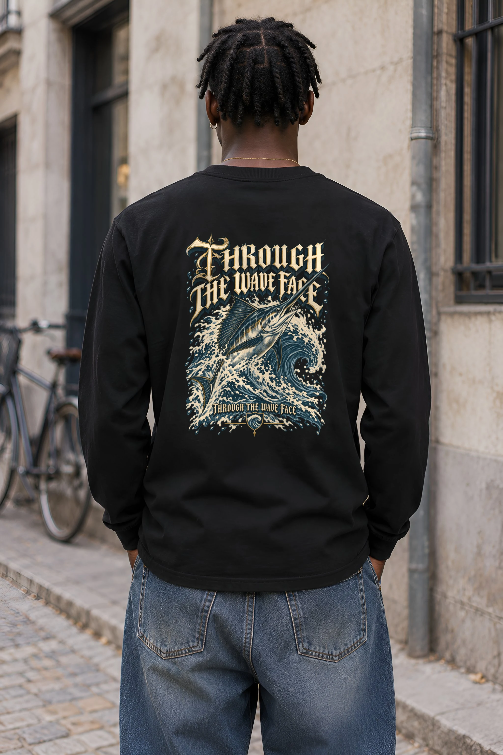 "Through the Wave Face" Unisex Longsleeve T-shirt