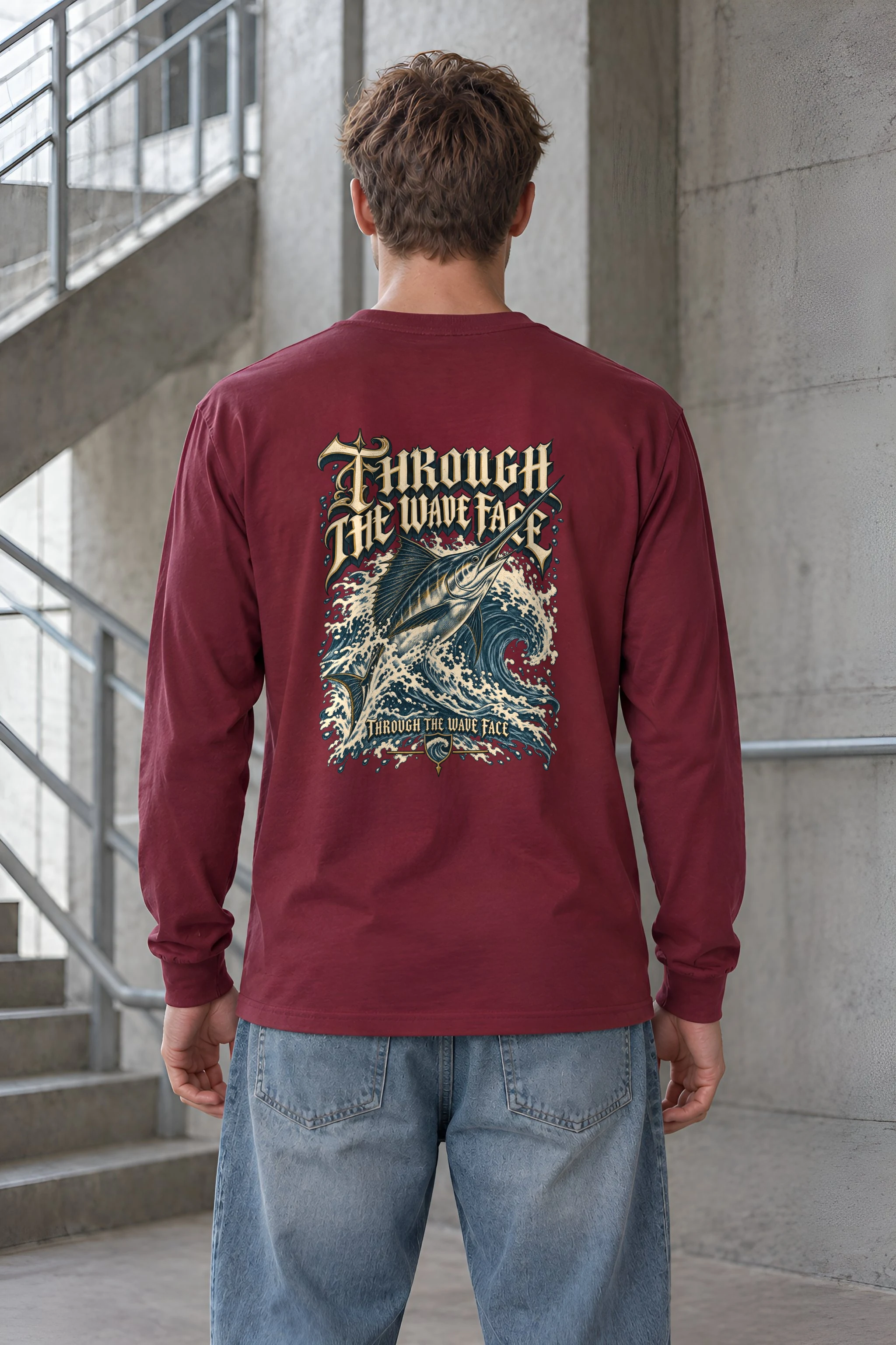 "Through the Wave Face" Unisex Longsleeve T-shirt