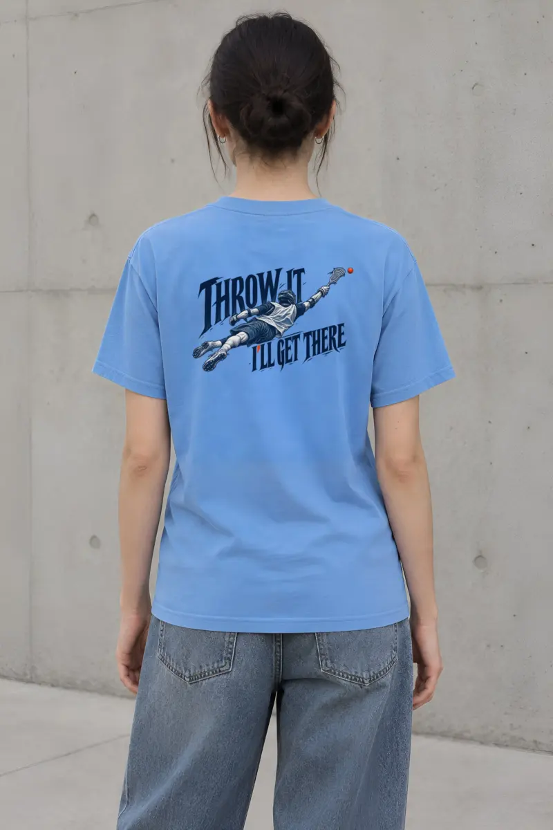 “Throw It, I’ll Get There” Heavyweight Unisex Crewneck T-shirt