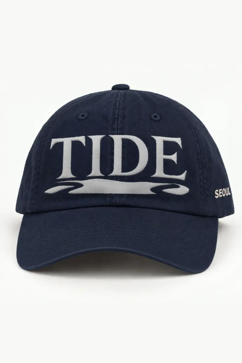 "TIDE" Classic Dad Hat · Embroidered — navy/cap-front