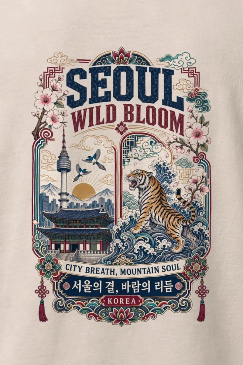 "Tiger City Breath" Heavyweight Unisex Crewneck T-shirt
