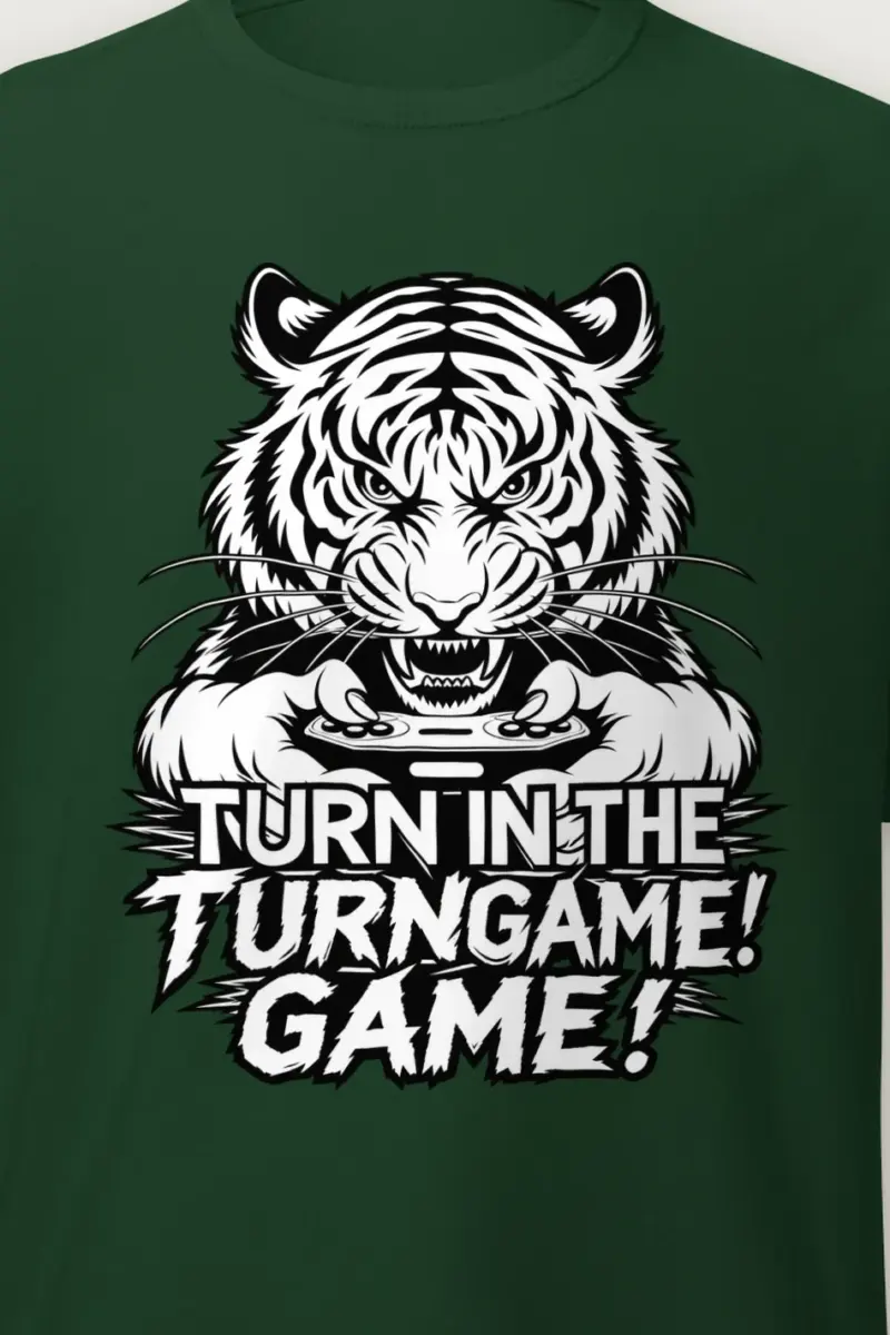 "Tiger Controller Grip" Heavyweight Unisex Crewneck T-shirt
