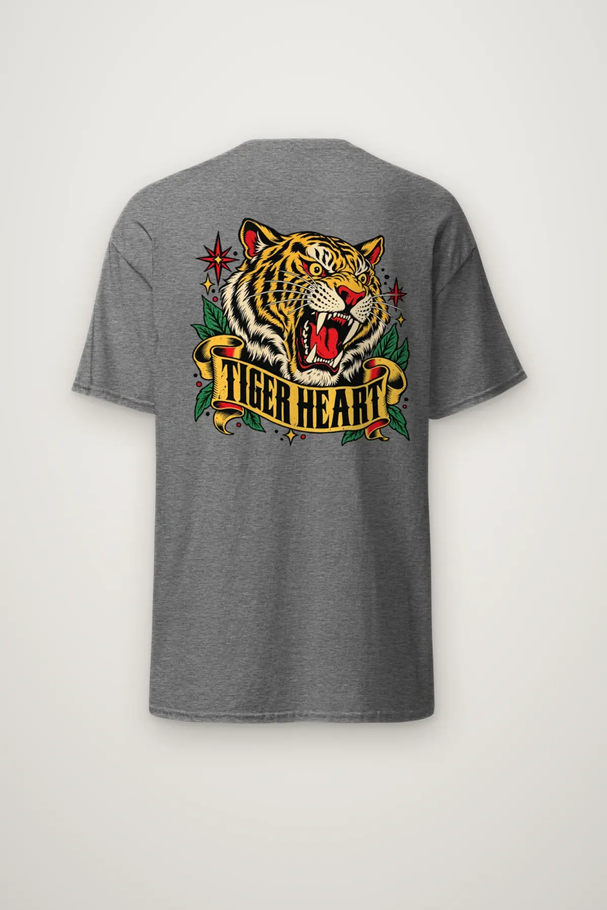 "Tiger Heart" Heavyweight Unisex Crewneck T-shirt