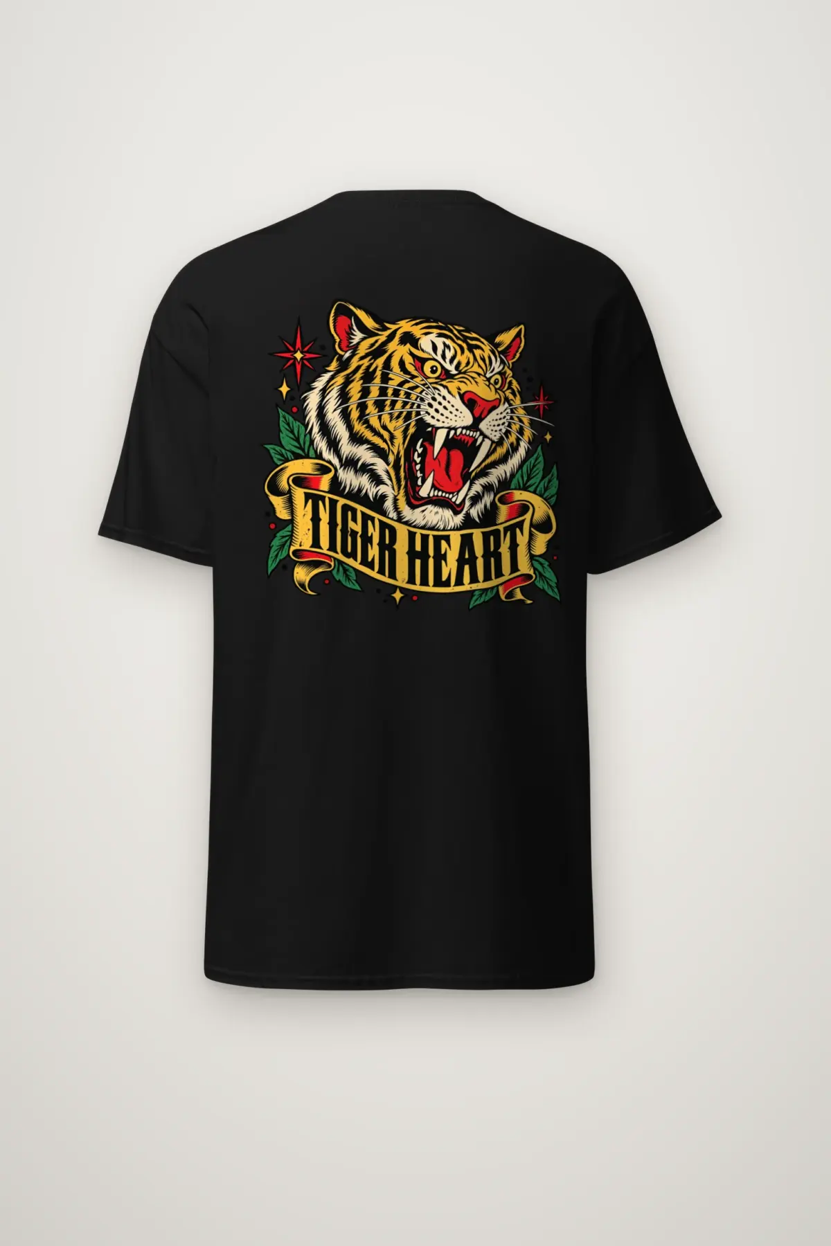 "Tiger Heart" Heavyweight Unisex Crewneck T-shirt