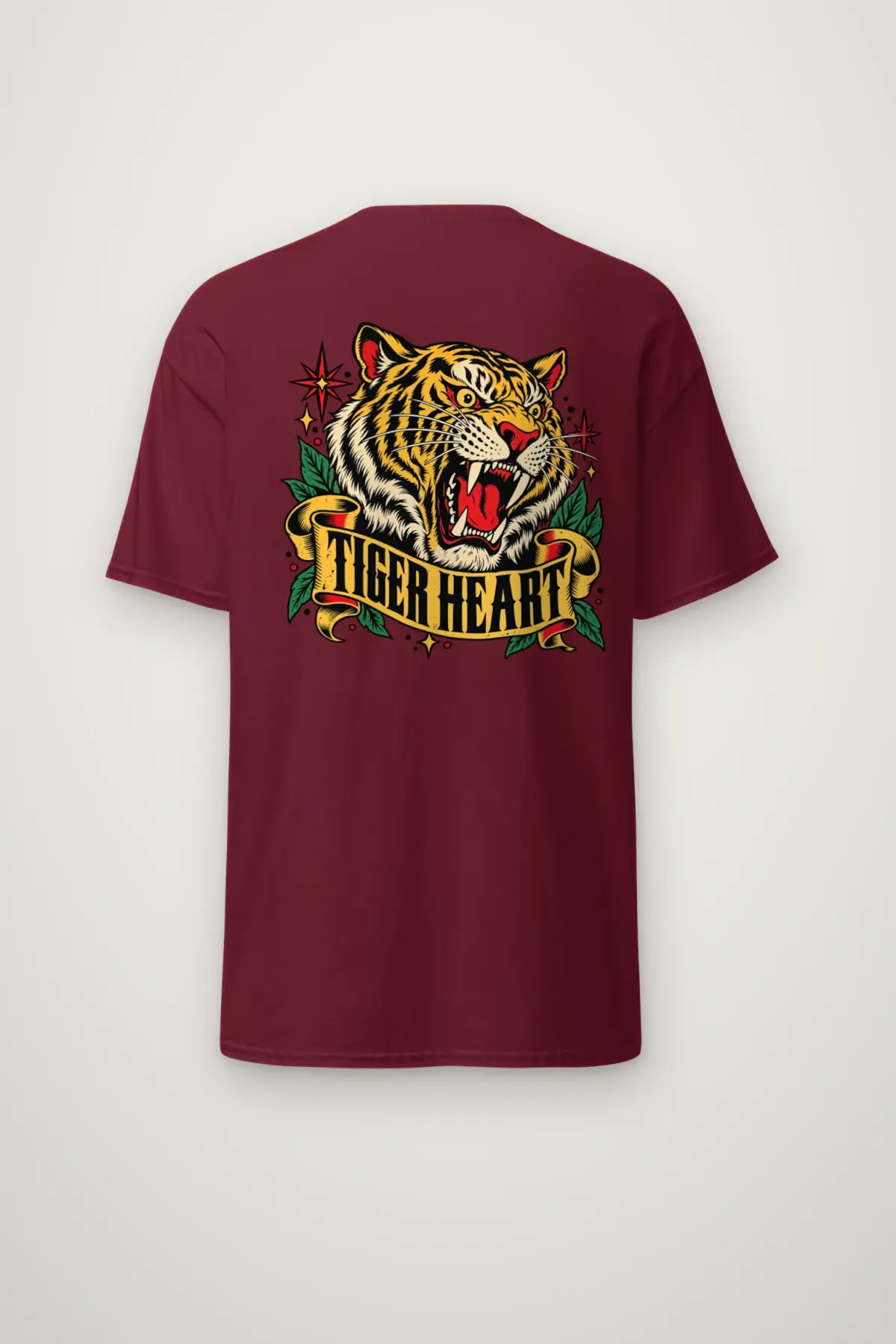 "Tiger Heart" Heavyweight Unisex Crewneck T-shirt