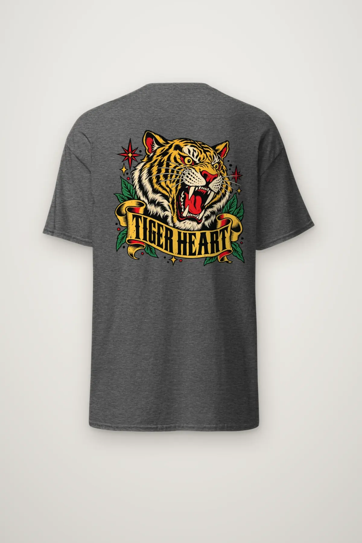 "Tiger Heart" Heavyweight Unisex Crewneck T-shirt