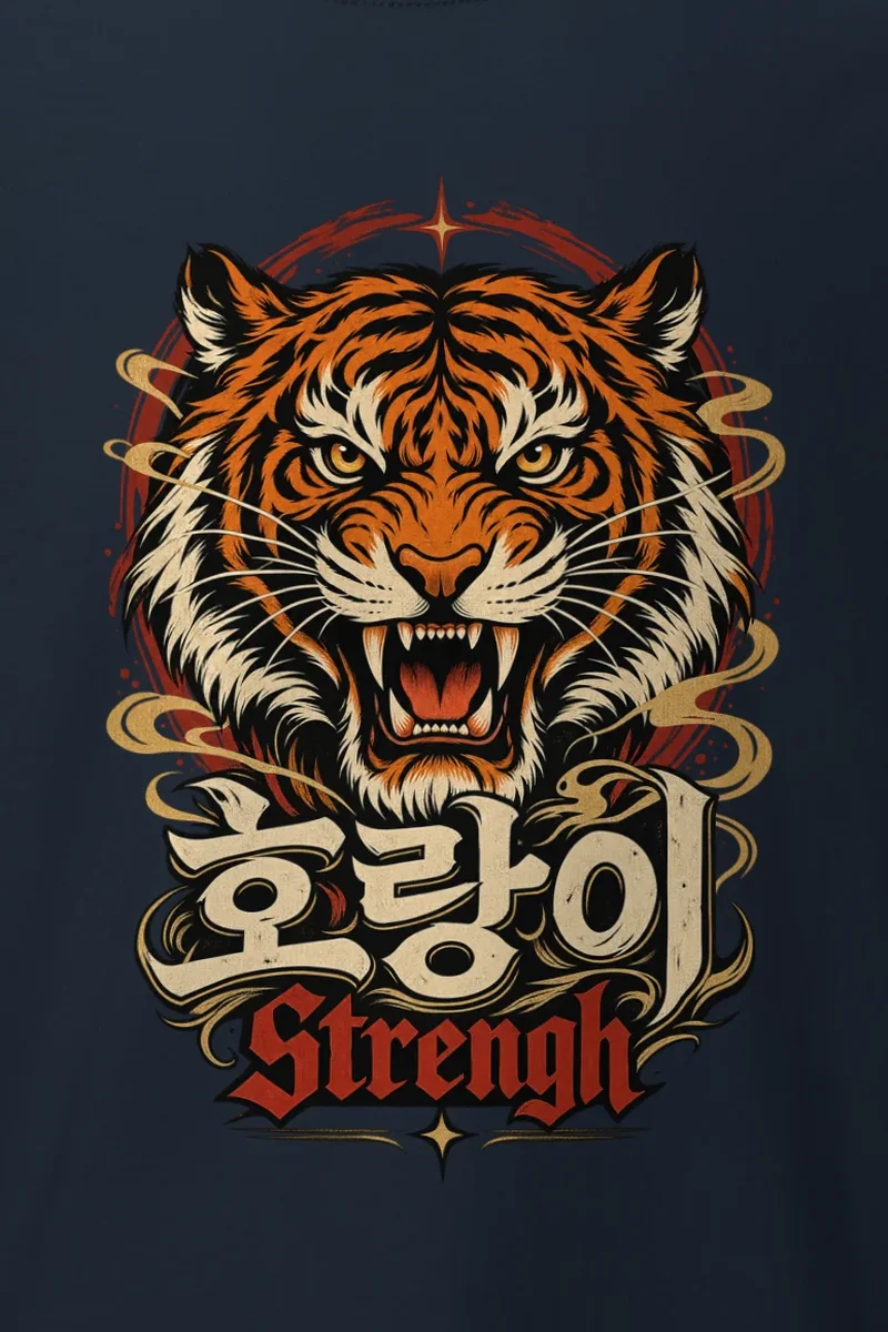 "Tiger Strength" Heavyweight Unisex Crewneck T-shirt