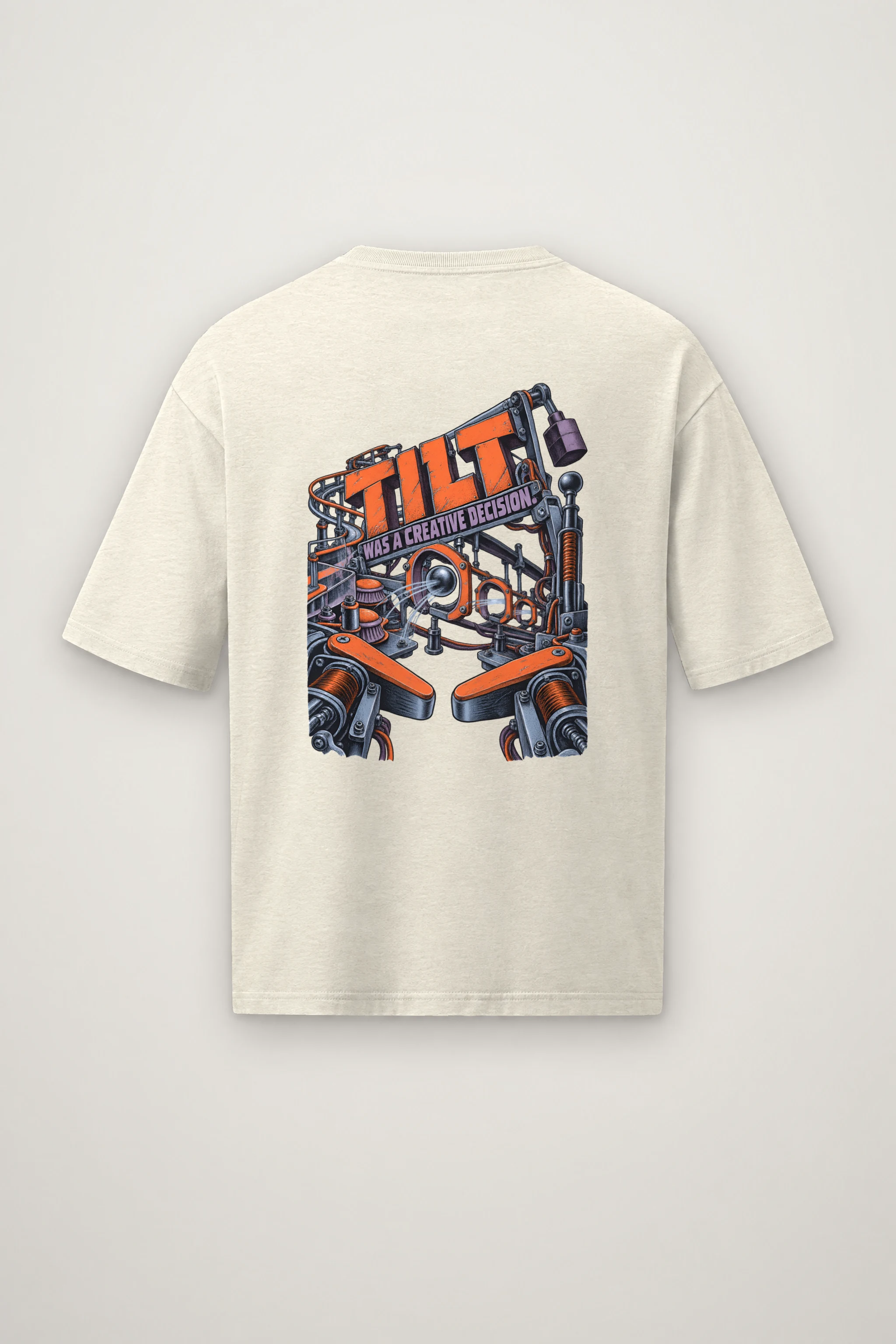"Tilt Was a Creative Decision" Men's Oversized Heavyweight Crewneck T-Shirt