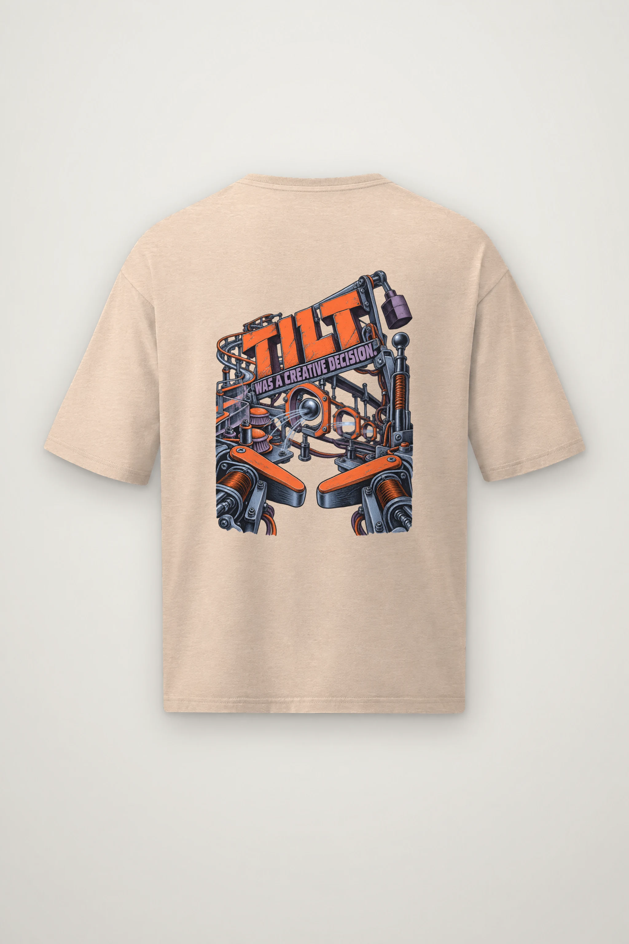 "Tilt Was a Creative Decision" Men's Oversized Heavyweight Crewneck T-Shirt