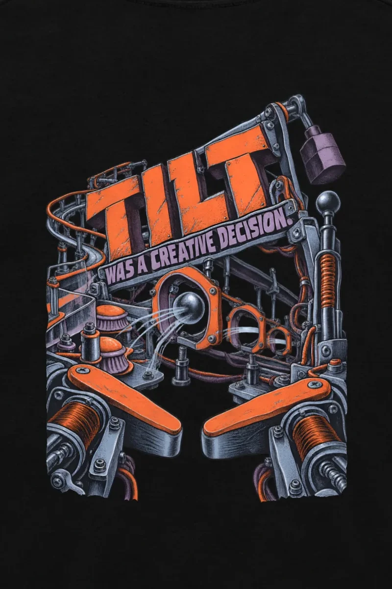 "Tilt Was a Creative Decision" Unisex Longsleeve T-shirt - the graphic up close