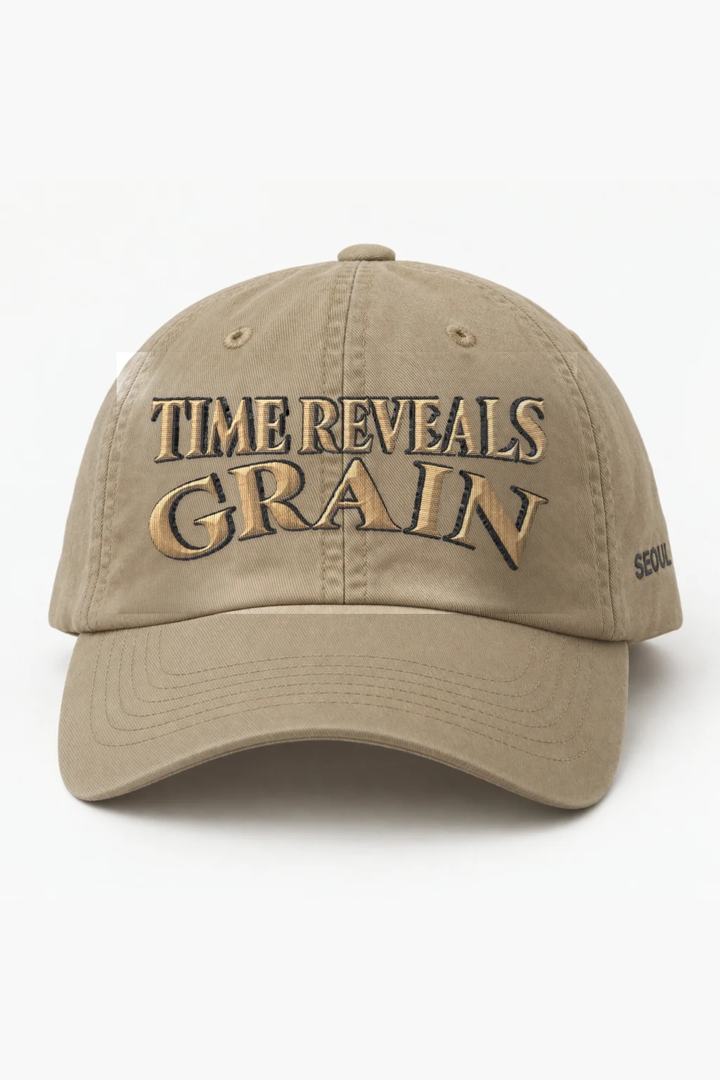 "Time Reveals Grain" Classic Dad Hat · Embroidered