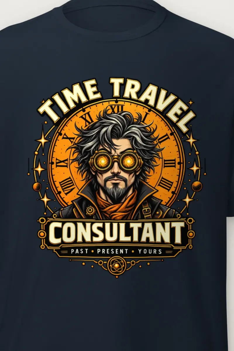 "Time Travel Consultant" Heavyweight Unisex Crewneck T-shirt