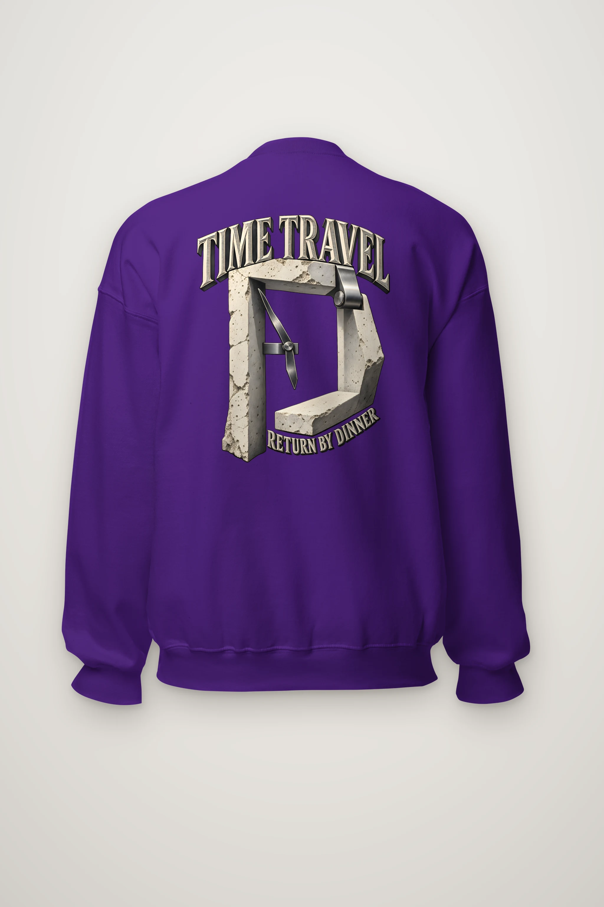 "Time Travel Return by Dinner" Heavy Blend Unisex Crewneck Sweatshirt
