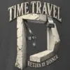 "Time Travel Return By Dinner" Men's Oversized Heavyweight Crewneck T-Shirt