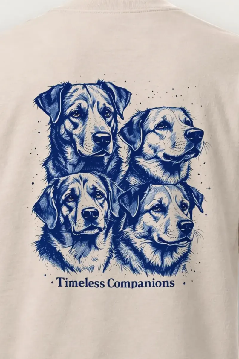 "Timeless Companions" Heavyweight Unisex Crewneck T-shirt