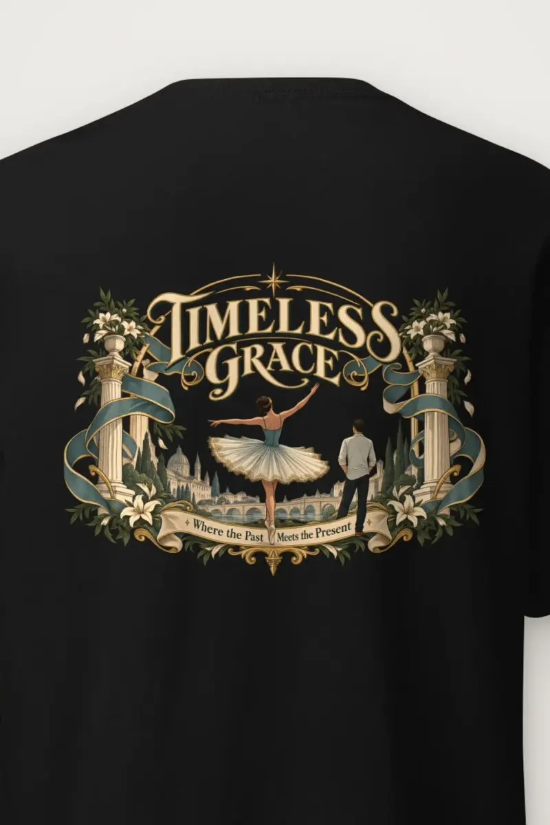 "Timeless Grace" Heavyweight Unisex Crewneck T-shirt