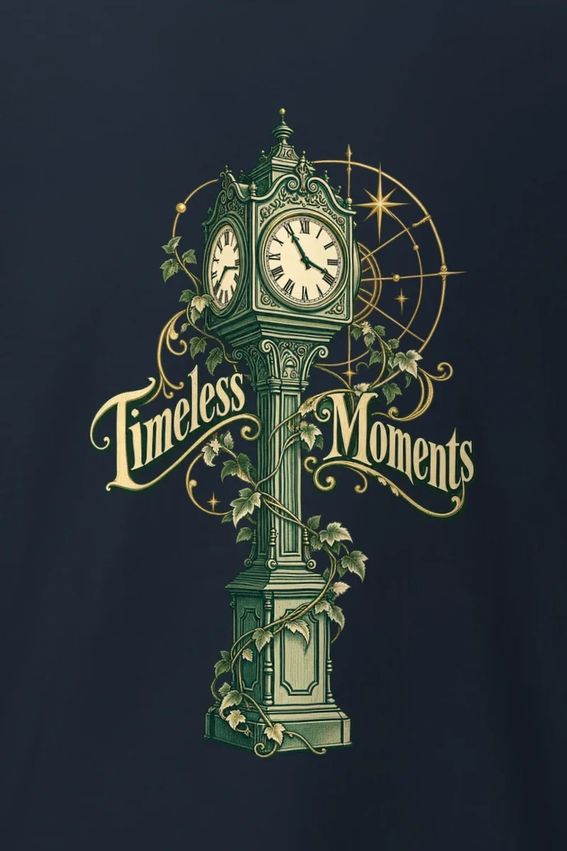 "Timeless Moments" Heavyweight Unisex Crewneck T-shirt