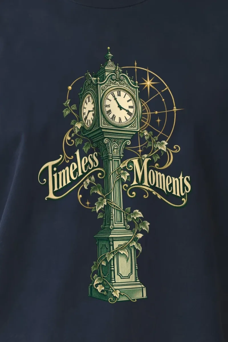"Timeless Moments" Heavyweight Unisex Crewneck T-shirt