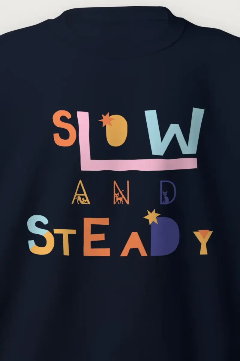 "Tiny Cats Typography" Heavy Blend Unisex Crewneck Sweatshirt