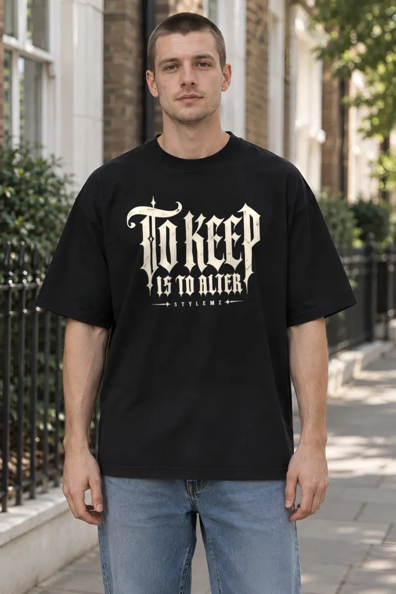 "To Keep Is to Alter" Unisex Oversized Heavyweight Crewneck T-Shirt