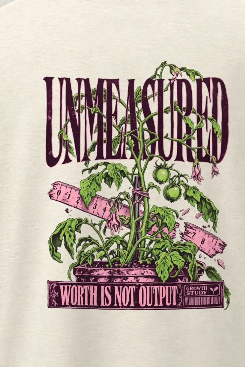 "Tomato Through Ruler" Men’s Oversized Heavyweight Crewneck T-Shirt