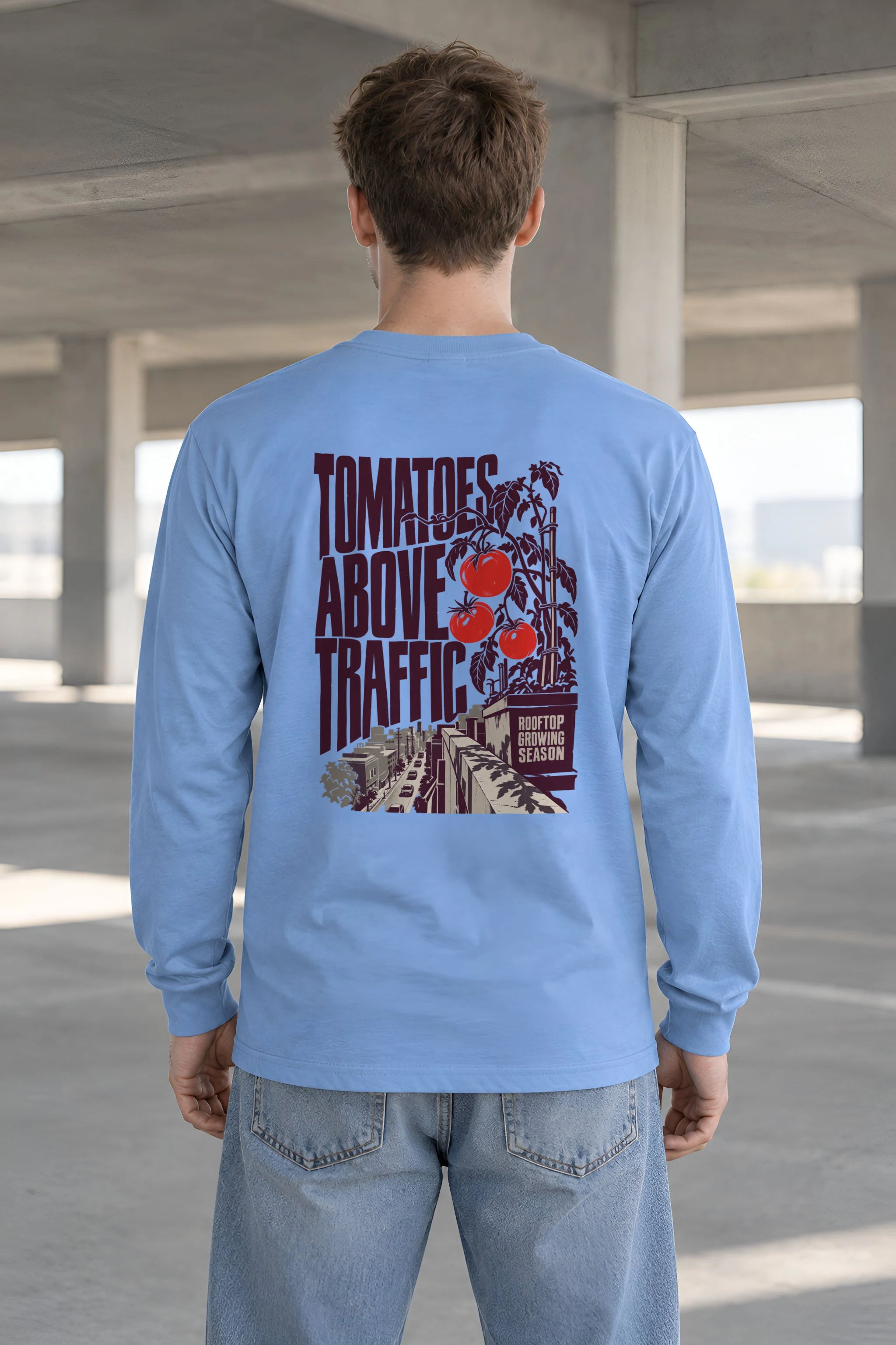 "Tomatoes Above Traffic" Unisex Longsleeve T-shirt