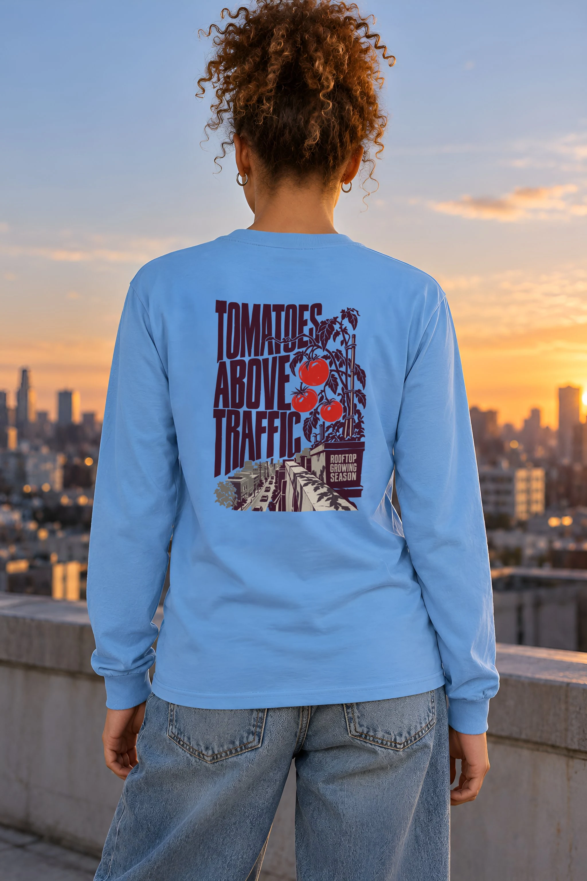 "Tomatoes Above Traffic" Unisex Longsleeve T-shirt
