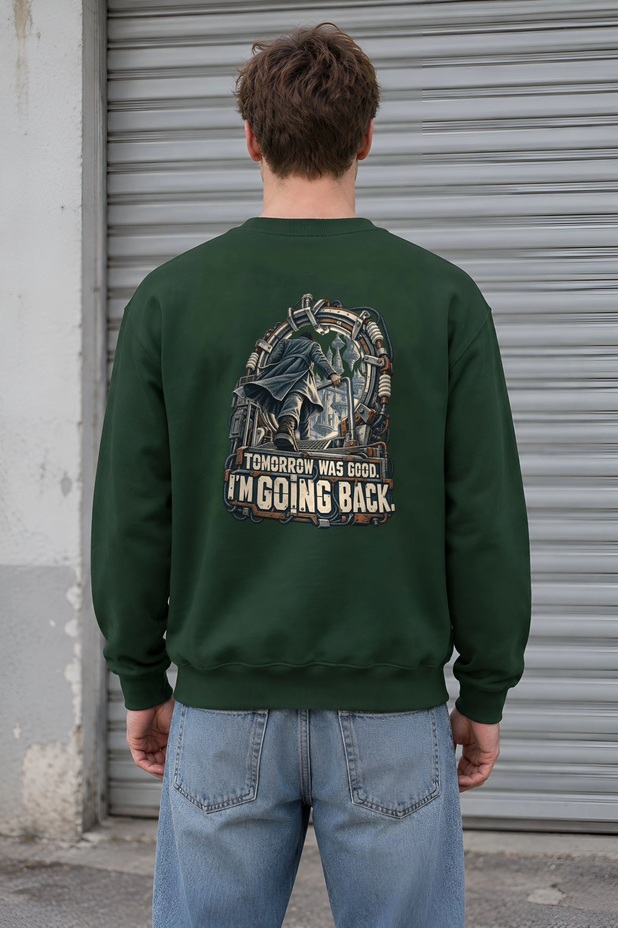 "Tomorrow Was Good, I'm Going Back" Heavy Blend Unisex Crewneck Sweatshirt