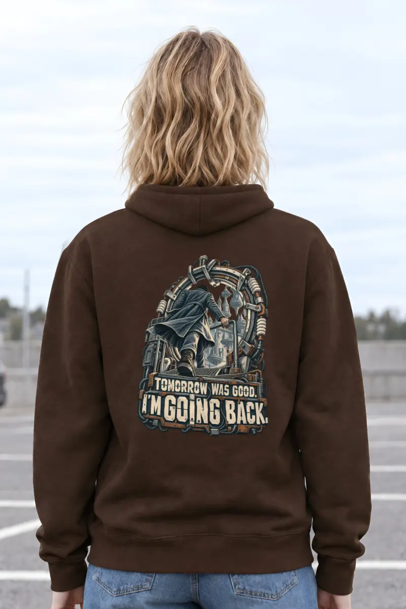 "Tomorrow Was Good, I'm Going Back" Heavy Blend Unisex Pullover Hoodie