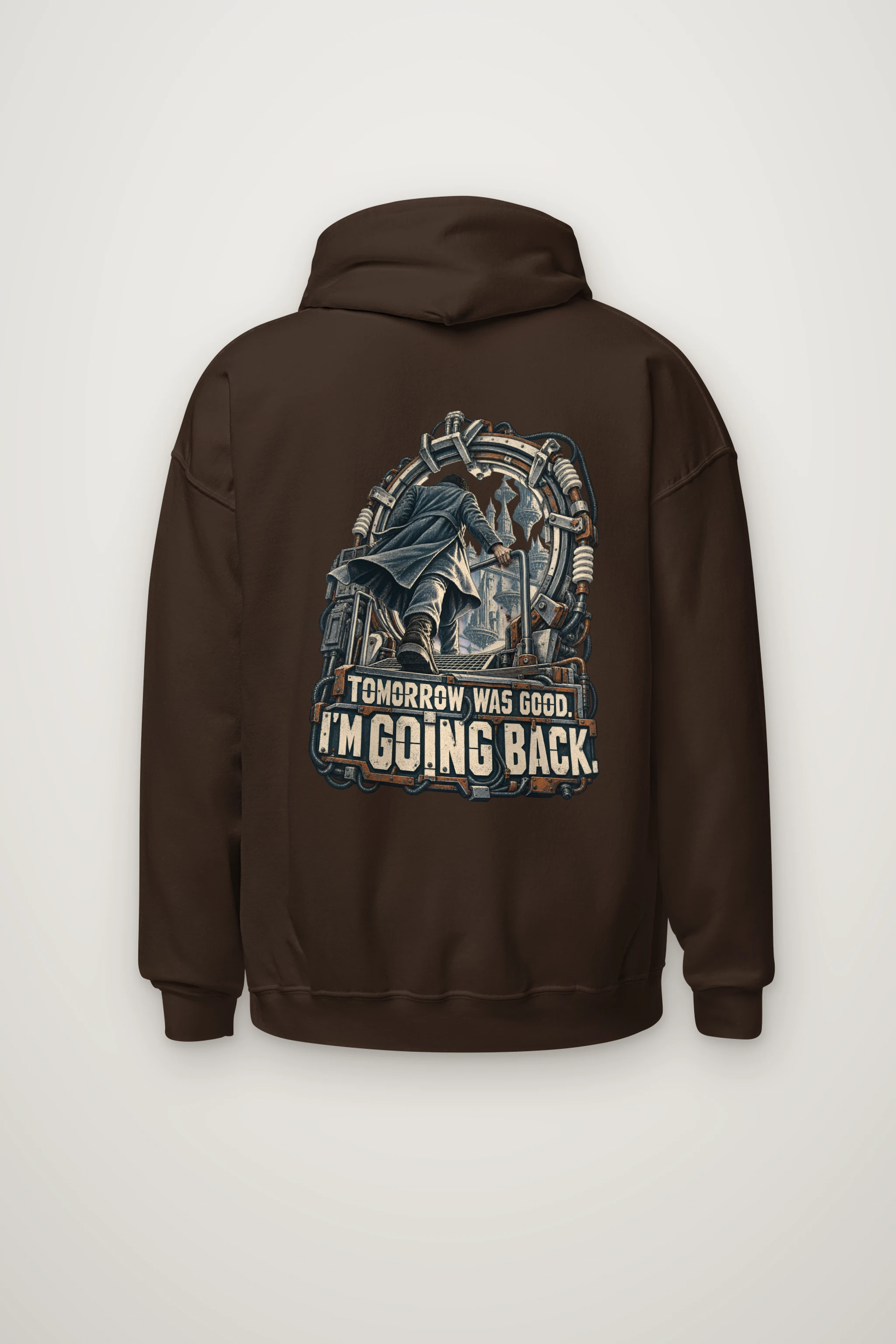 "Tomorrow Was Good, I'm Going Back" Heavy Blend Unisex Pullover Hoodie