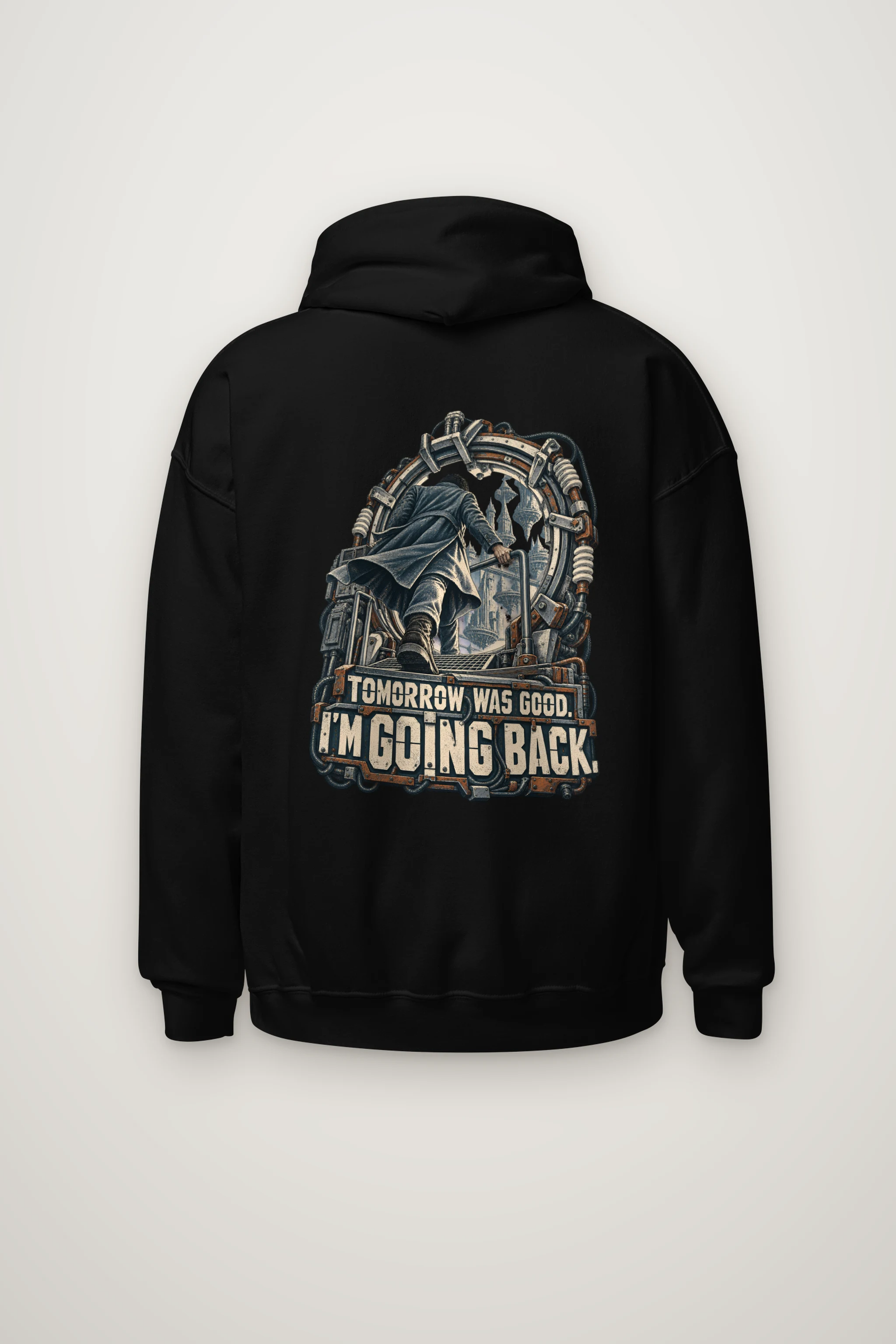 "Tomorrow Was Good, I'm Going Back" Heavy Blend Unisex Pullover Hoodie