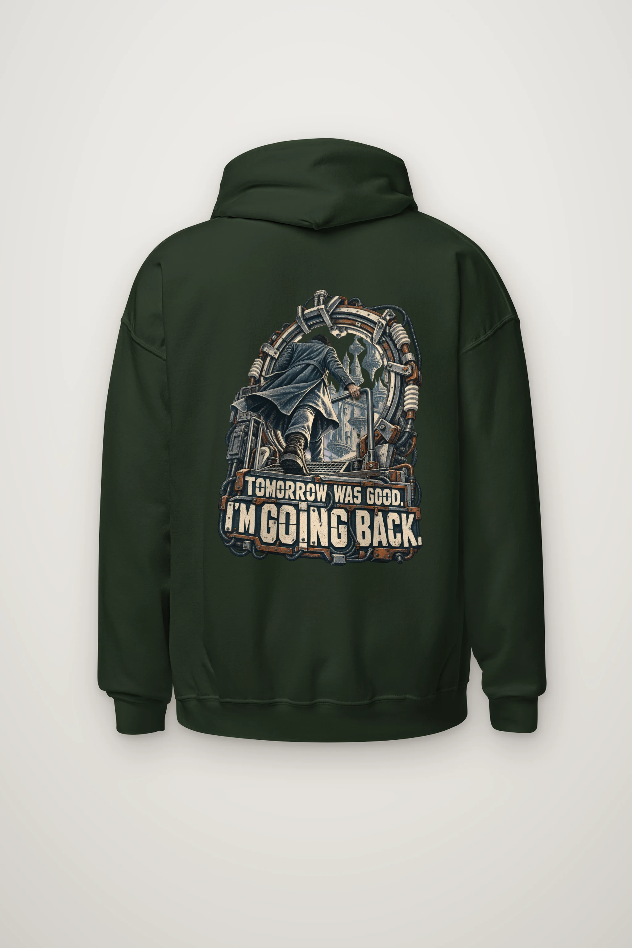 "Tomorrow Was Good, I'm Going Back" Heavy Blend Unisex Pullover Hoodie