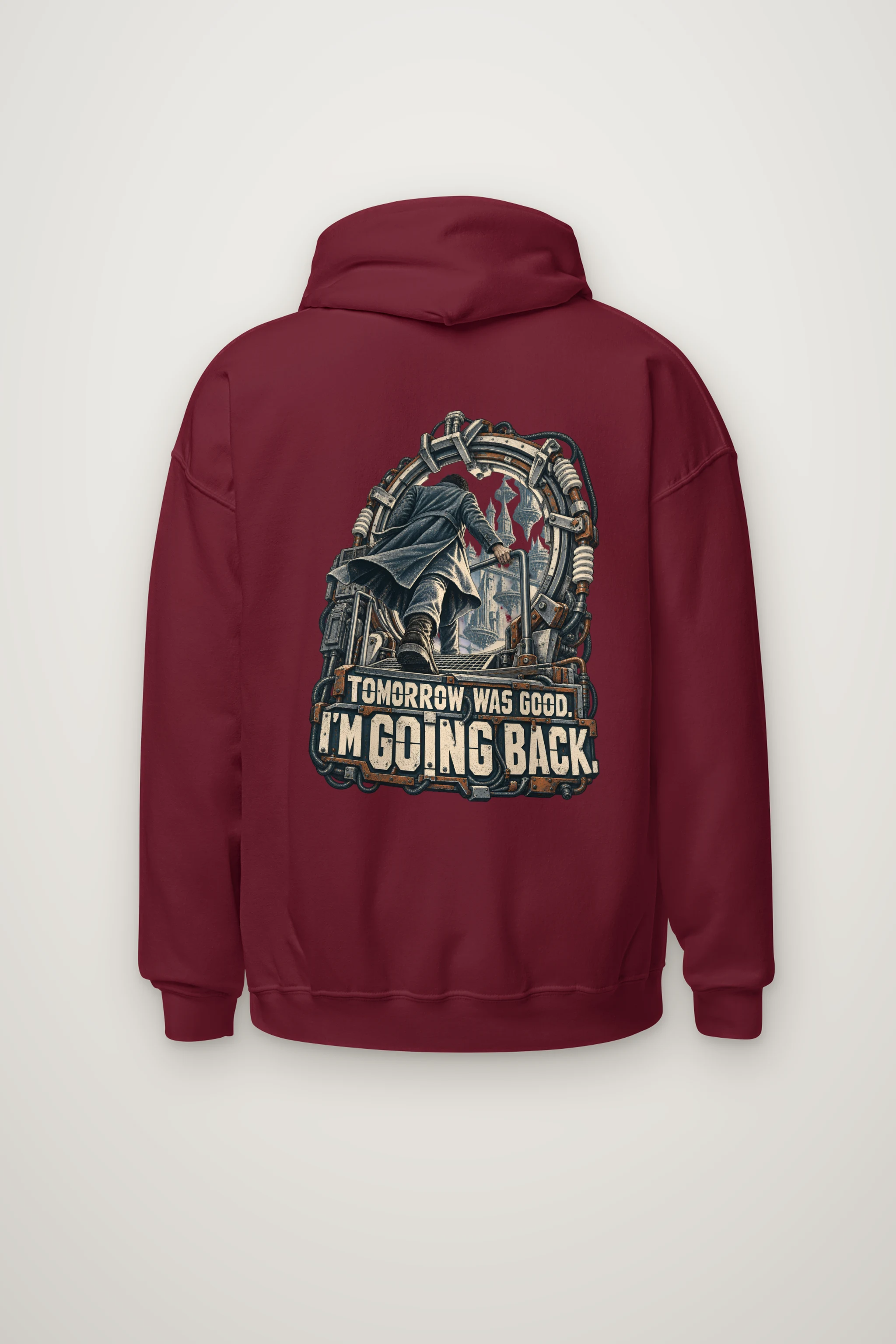 "Tomorrow Was Good, I'm Going Back" Heavy Blend Unisex Pullover Hoodie