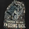 "Tomorrow Was Good, I'm Going Back" Men's Oversized Heavyweight Crewneck T-Shirt