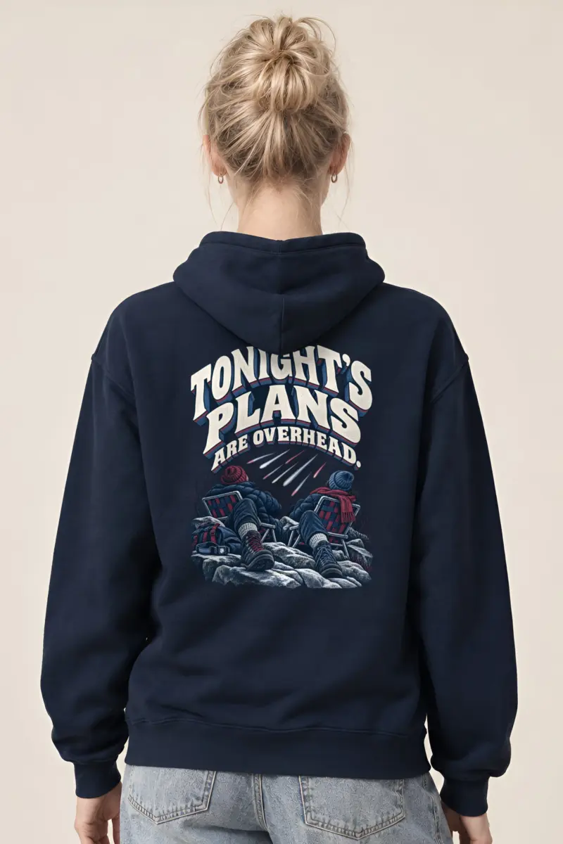 “Tonight’s Plans Are Overhead” Heavy Blend Unisex Pullover Hoodie