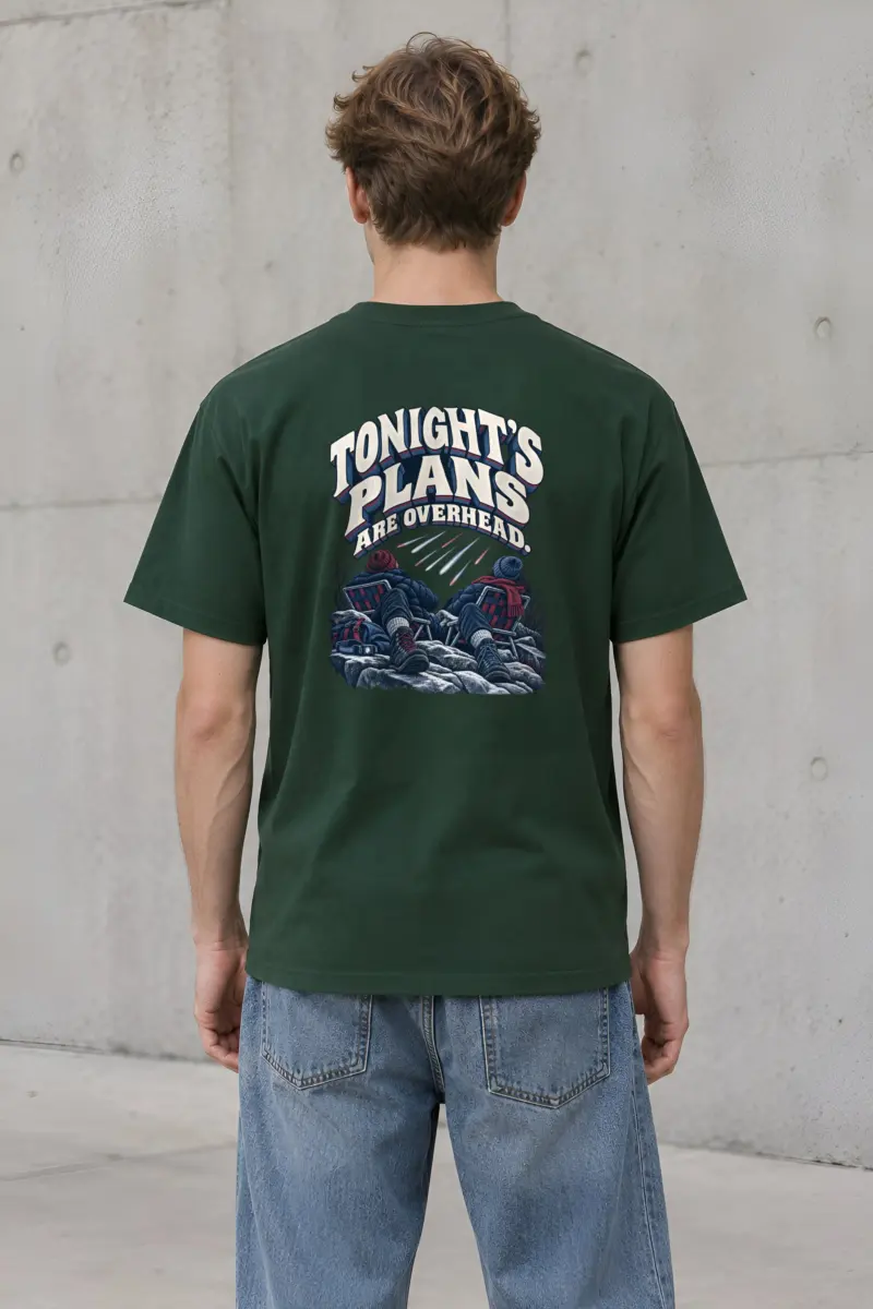 “Tonight’s Plans Are Overhead” Heavyweight Unisex Crewneck T-shirt