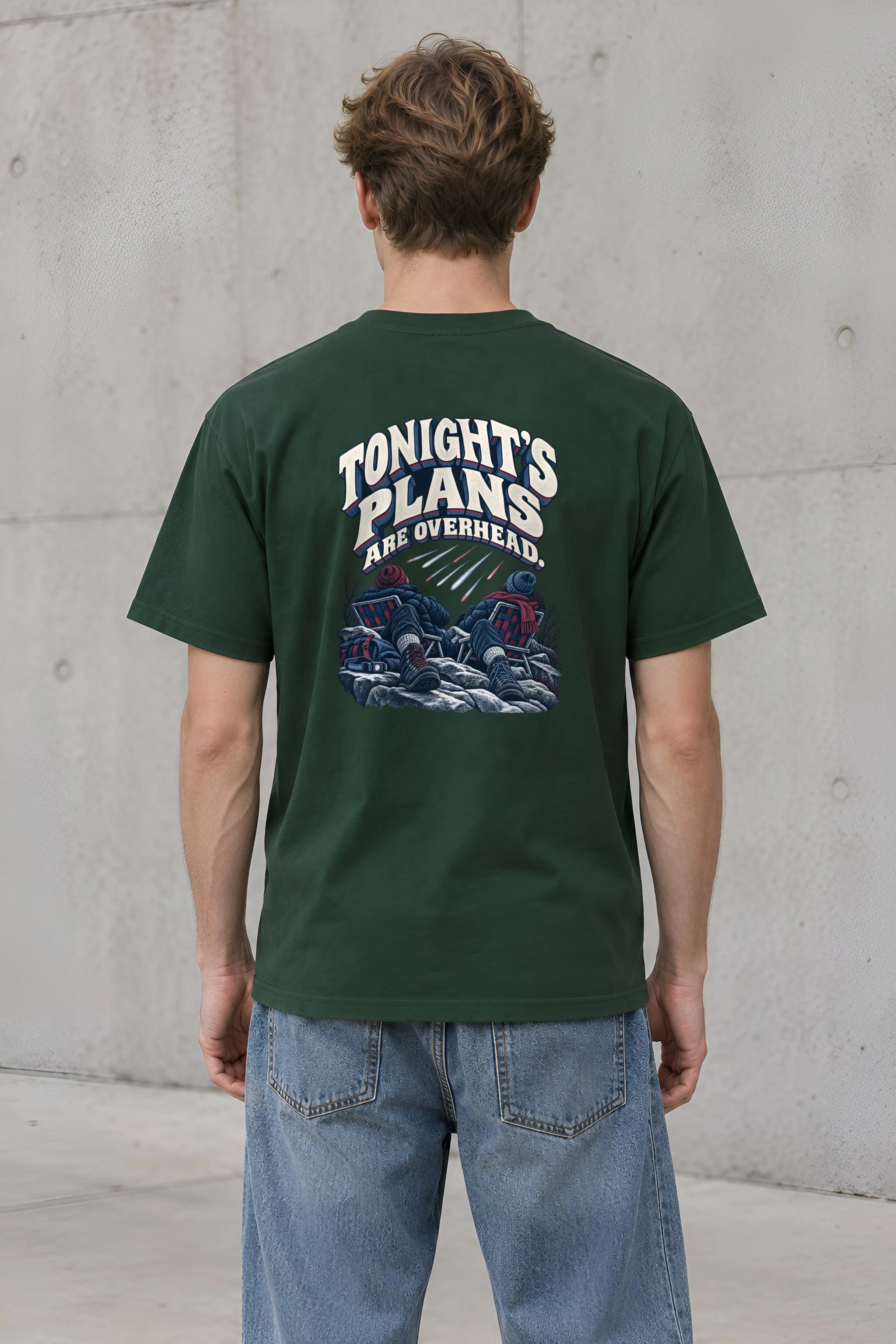 "Tonight's Plans Are Overhead" Heavyweight Unisex Crewneck T-shirt