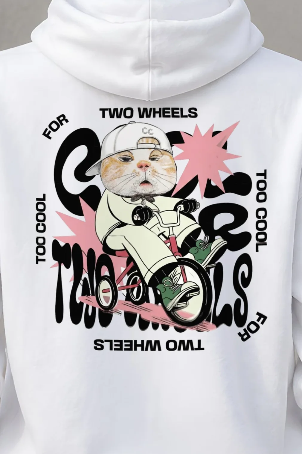 "Too Cool Two Wheels" Heavy Blend Unisex Pullover Hoodie