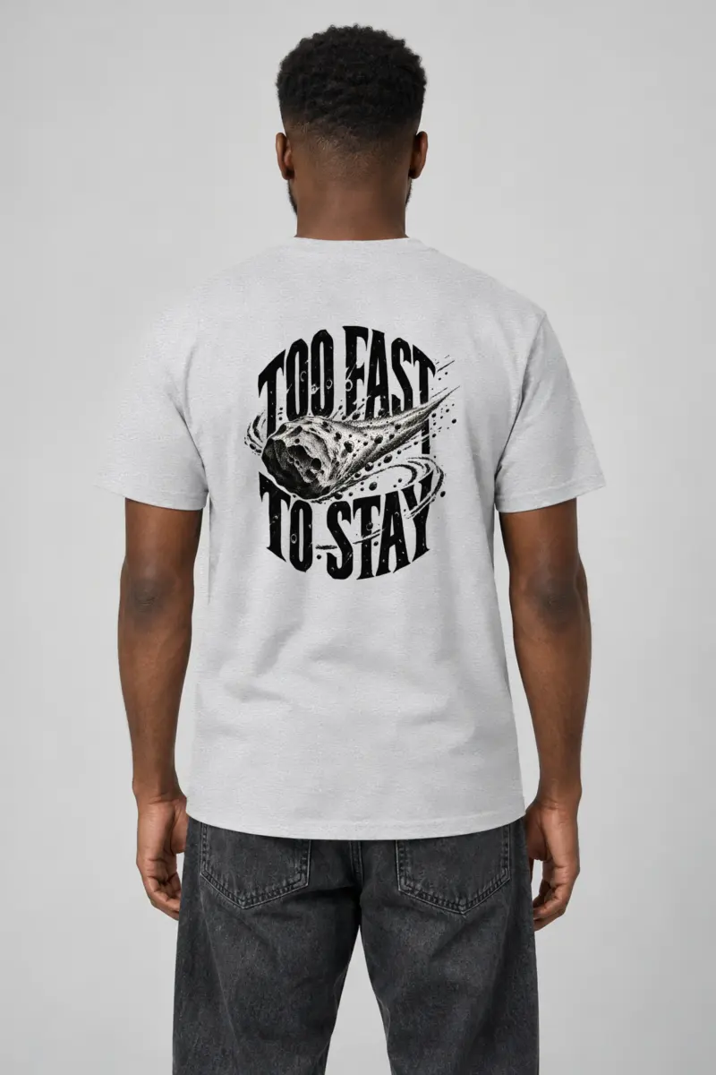"Too Fast to Stay" Heavyweight Unisex Crewneck T-shirt